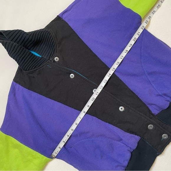 VTG 80’s 90’s color block reversible bomber jacket medium - Picture 11 of 16
